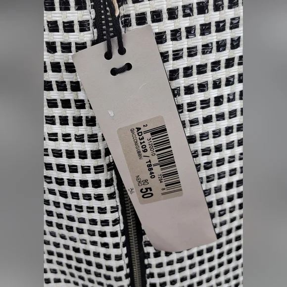 NWT Alessandro Dell'acqua Full Zip Jacket Fashion Woven Black Large / 50 - Picture 7 of 16